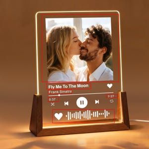 Personalised Spotify Plaque with Photo & LED - Custom Music Song Gift for Him/Her, Boyfriend/Girlfriend, Parents - Birthday, Christmas Gifts image 18