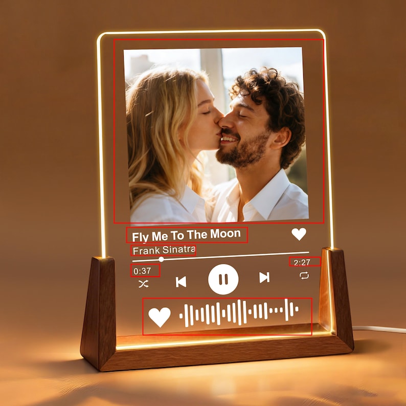 Personalised Spotify Plaque with Photo & LED - Custom Music Song Gift for Him/Her, Boyfriend/Girlfriend, Parents - Birthday, Christmas Gifts image 18