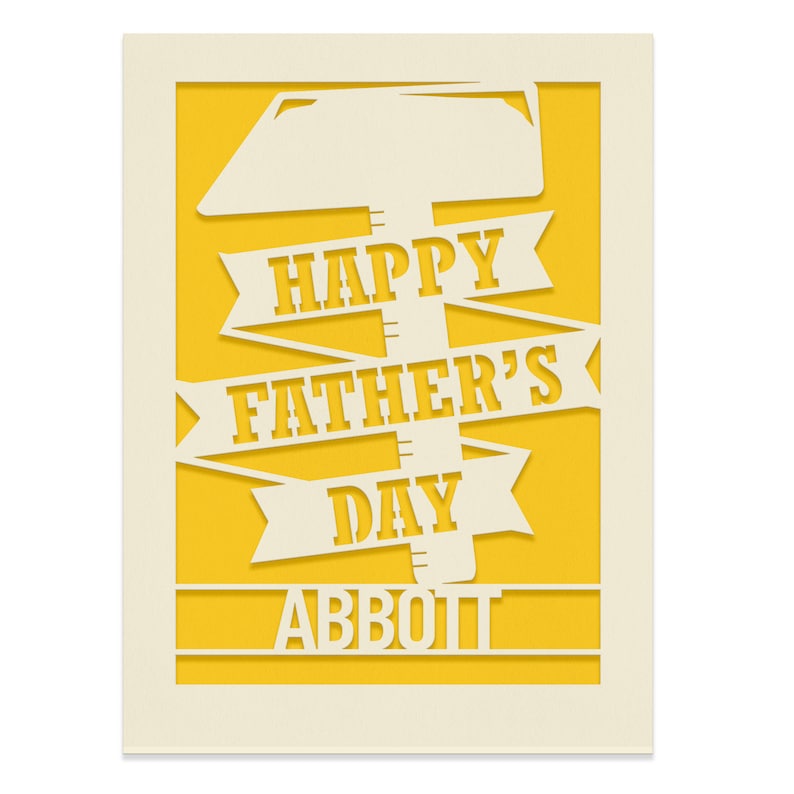 Personalised Fathers Day Card Custom Happy Fathers Day Love Card Gift