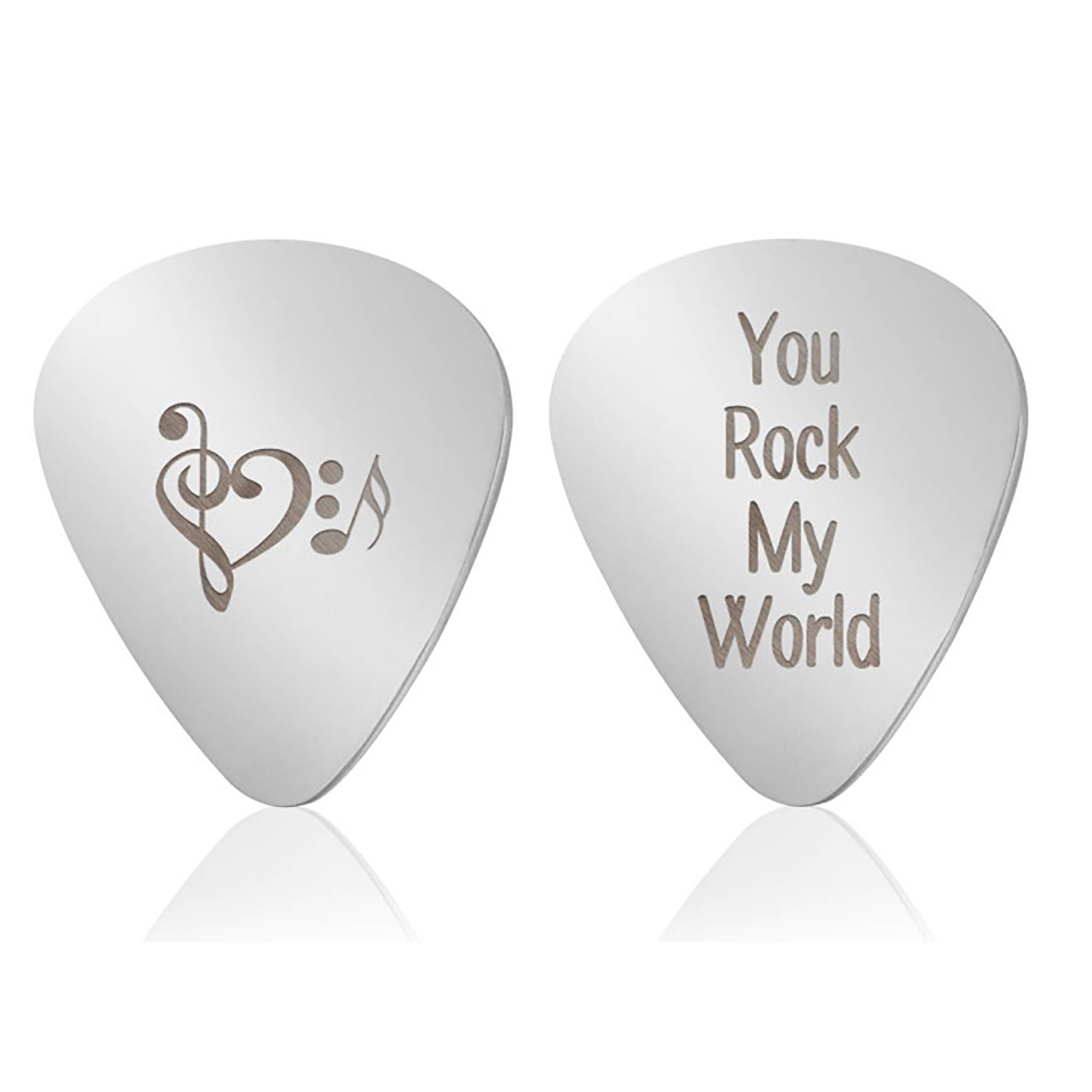 poll Narabar Source Personalised Guitar Picks With Any Text Engraved Stainless - Etsy UK