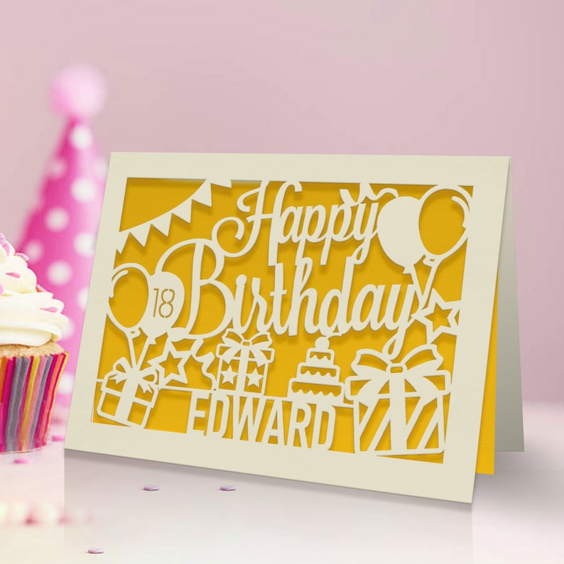 Personalised Birthday Card for Her Him Custom Birthday Cards Etsy