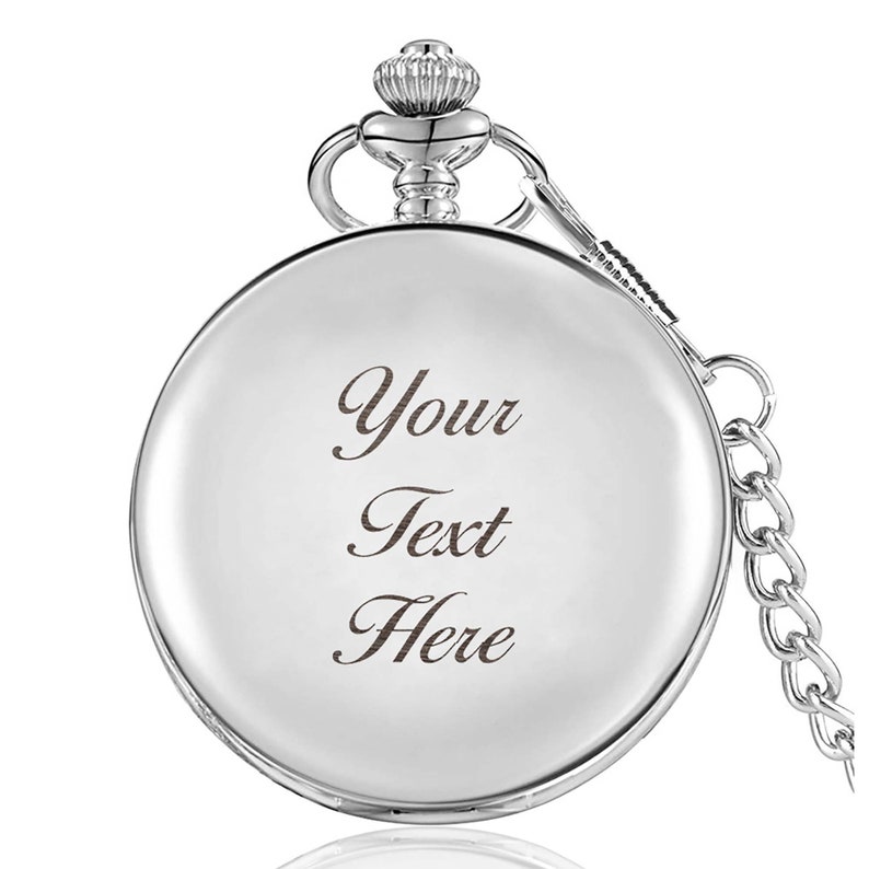 Personalised Engraved Pocket Watch Fathers Day Gift Wedding Etsy UK