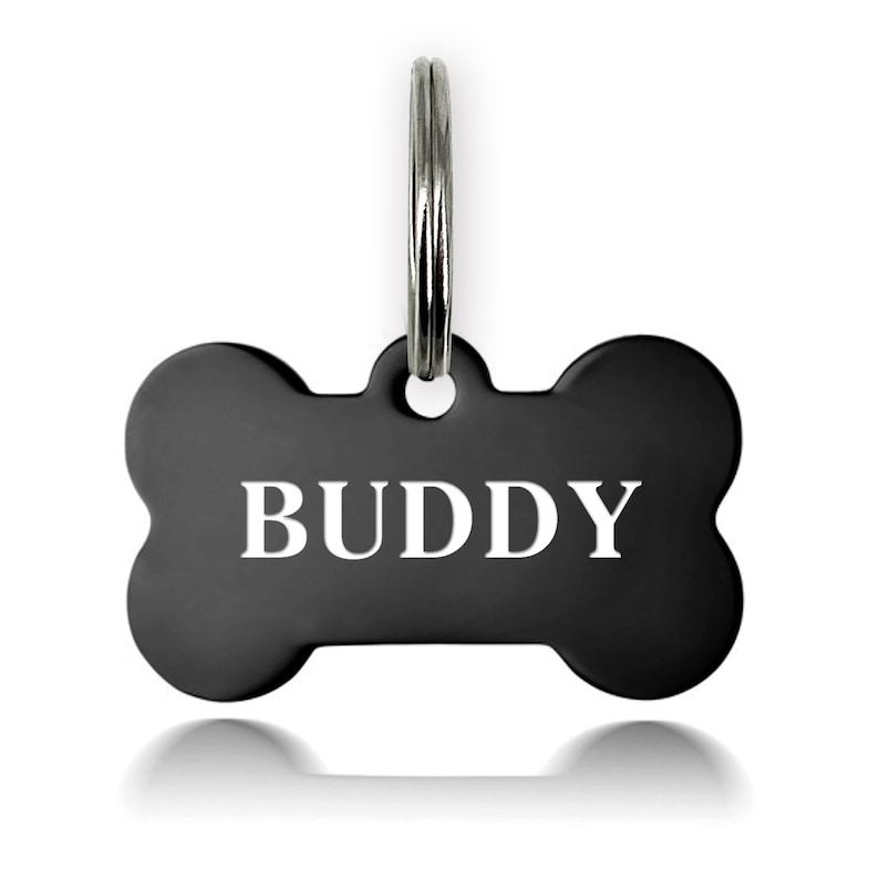 Premium Engraved Personalised Pet Dog Cat Puppy Name ID Tag Pet Tag Cat Tag Custom Puppy Name ID Bone Round Tag Collar image 9