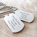Personalised Dog Tags for Men Dog Tags Necklace Engraving Mens Necklace with Chain Army Tags Identity Necklaces Gift for Him Boys Girls Her