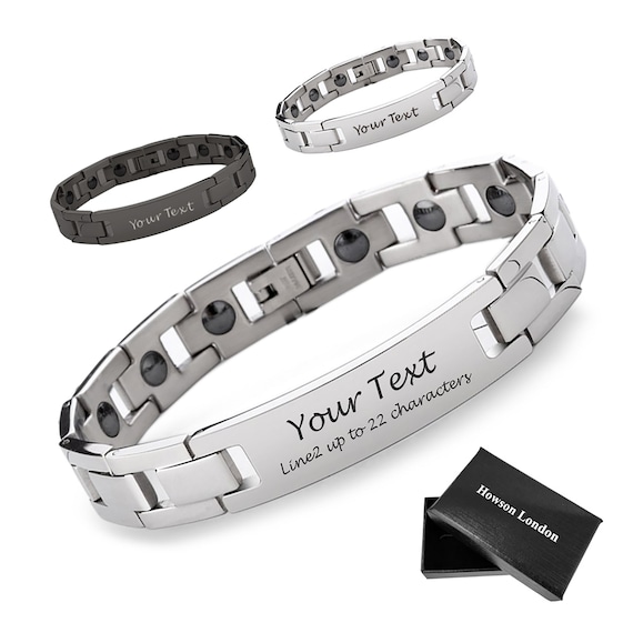 Sterling Silver Engravable Mens  Womens Medical Alert ID Bracelet 7  8  Inches  Jewelleryboxcouk