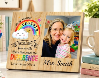 Personalised Thank You Teacher Gifts, Custom Teacher Appreciation Gifts with Photo, Best Teacher Plaques Gifts