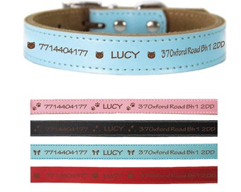 Personalised Dog Collars Leather Dog Collar Custom Pets Collar Small Medium Large Dogs Collars for Pets with Name Address And Phone Number