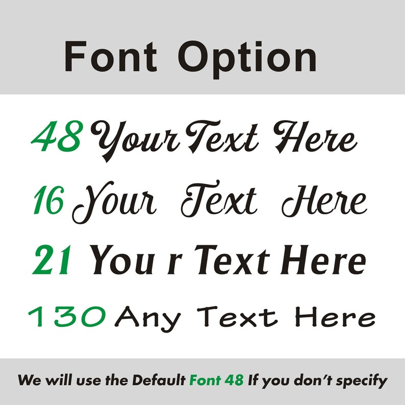 K&ouml;nnte beinhalten: Bild mit verschiedenen Schriftartoptionen f&uuml;r Text. Der Text "Your Text Here" wird in vier verschiedenen Schriftgr&ouml;&szlig;en angezeigt: 48, 16, 21 und 130. Die Standardschriftart ist 48.