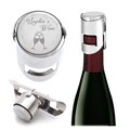 Personalized Wine Bottle Stopper: Engraved Stainless Steel Champagne & Prosecco Gift
