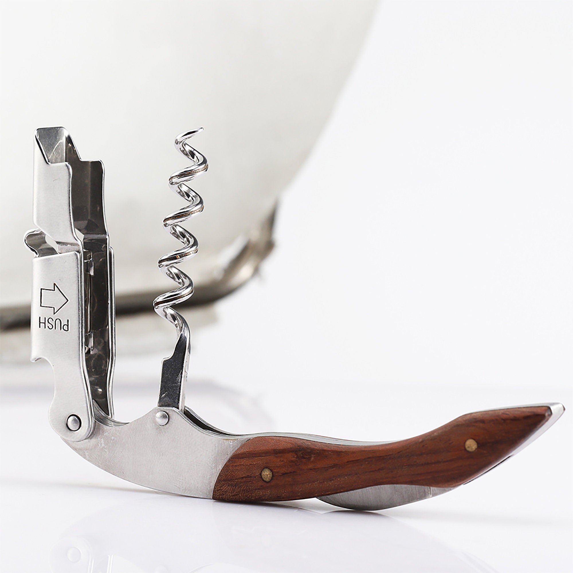 Personalised Corkscrew Engraved Wine Opener with Holster Wood Etsy
