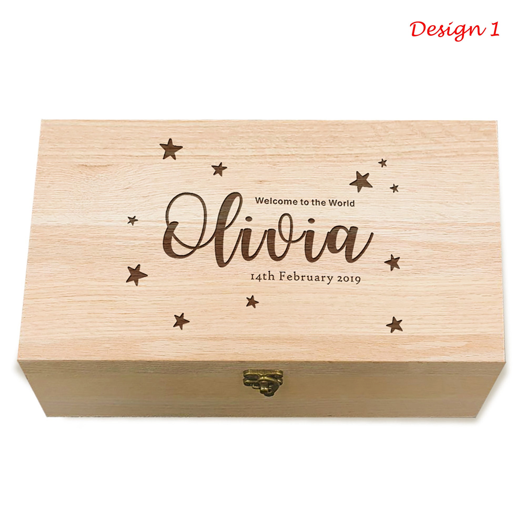 Personalised Wooden Keepsake Box/new Baby Memory Box/baby - Etsy UK