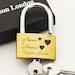 Personalised Padlock Wedding Annivesary Gift Present Love Lock Personalised Engraved Padlock 