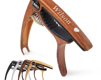 Personalised Guitar Capo Engraved Capo for Electric Guitar & Acoustic Guitar Metal Guitar Capo Custom Capo for Guitar Music Gift for Him Her