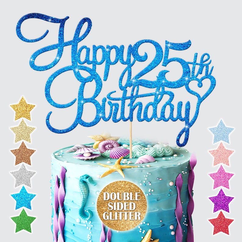 Personalised Name and Age Happy Birthday Cake Topper. 18th Etsy UK