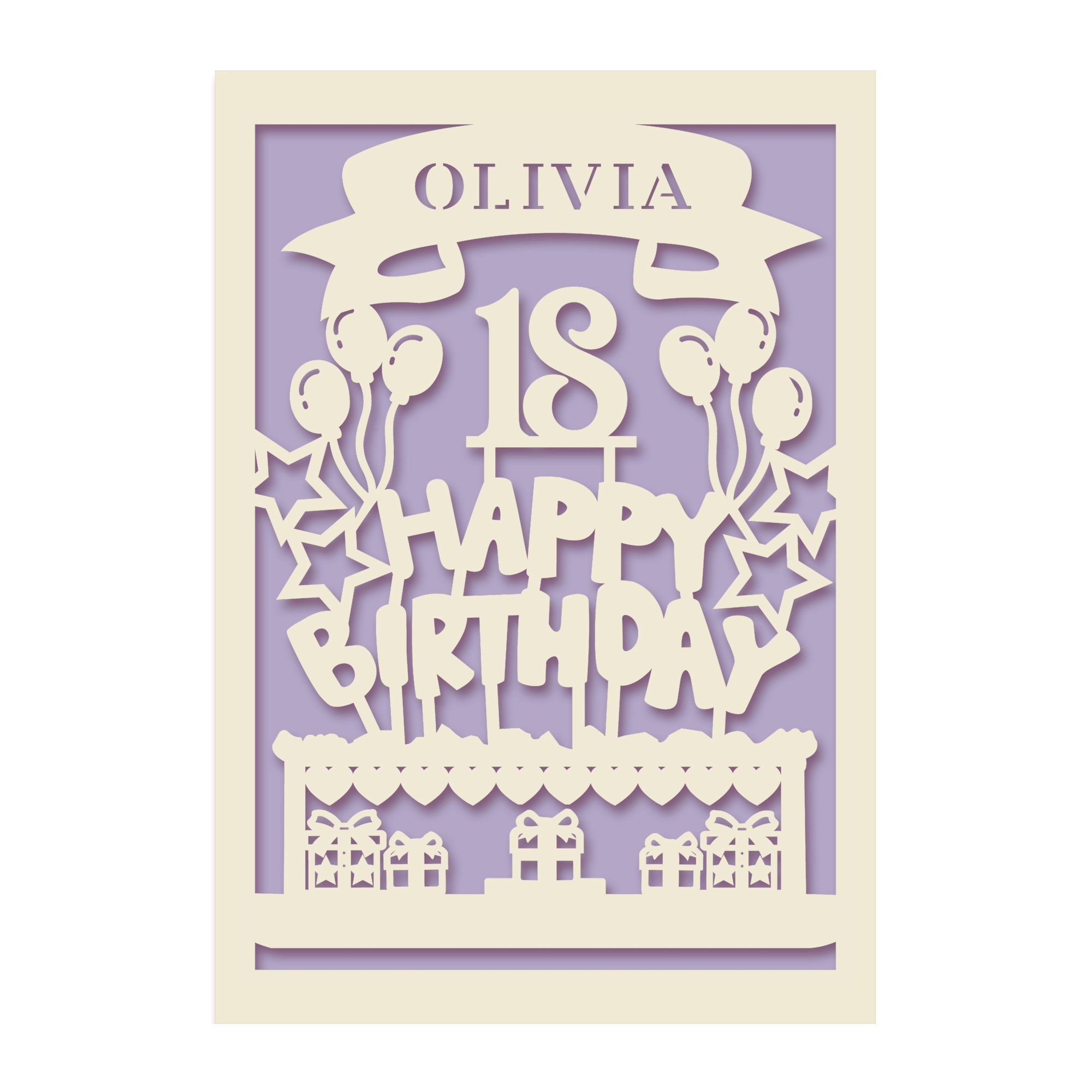 Personalised Happy Birthday Card With Any Name Custom Happy