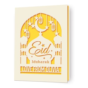 Personalised Eid Cards Custom Eid Mubarak Card Personalised Ramadan Gifts Ramadan Mubarak Decorations Eid Mubarak Decorations image 7