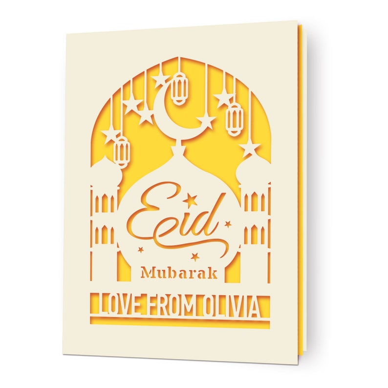 Personalised Eid Cards Custom Eid Mubarak Card Personalised Ramadan Gifts Ramadan Mubarak Decorations Eid Mubarak Decorations image 7