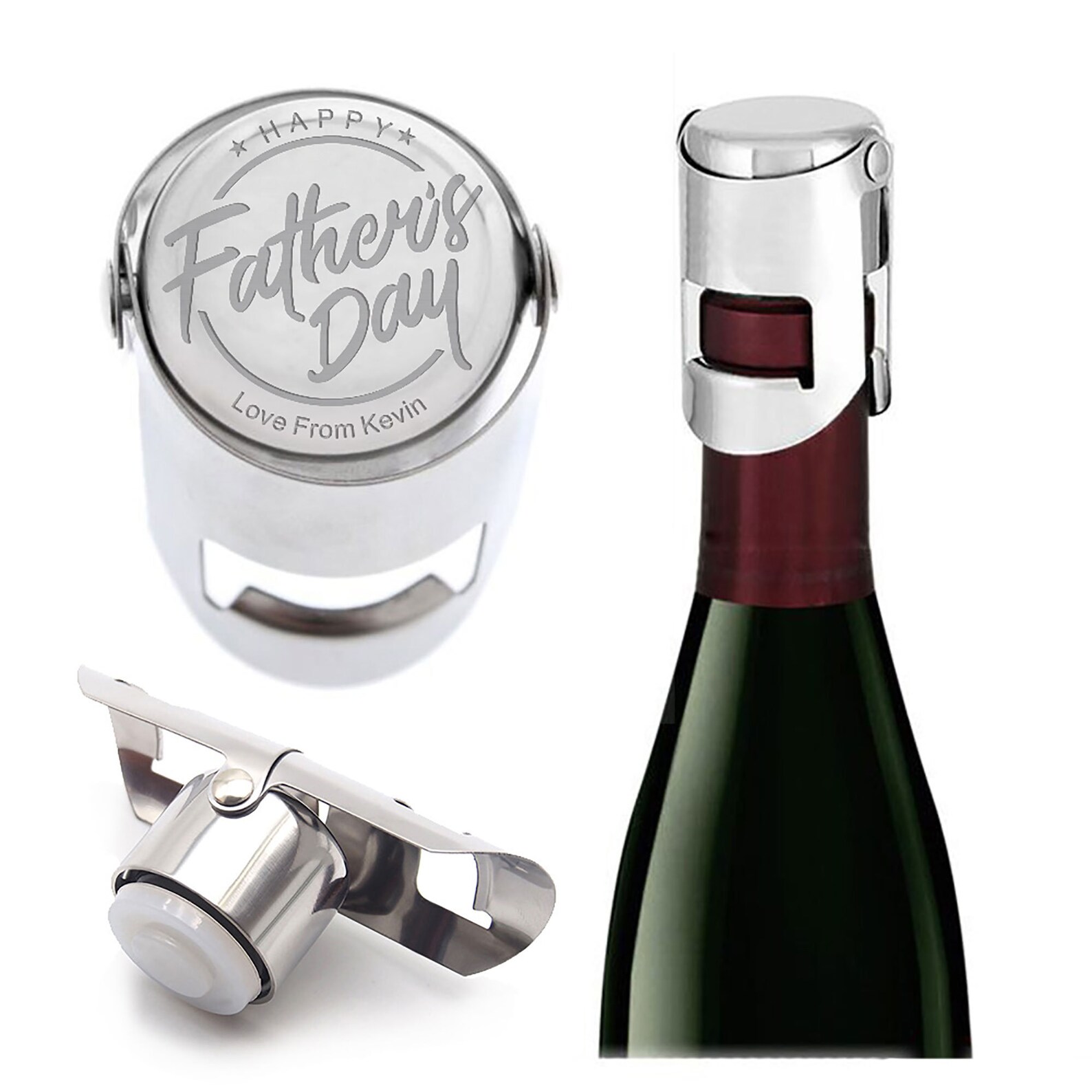 Personalised Champagne Bottle Stopper Engraved Prosecco Etsy