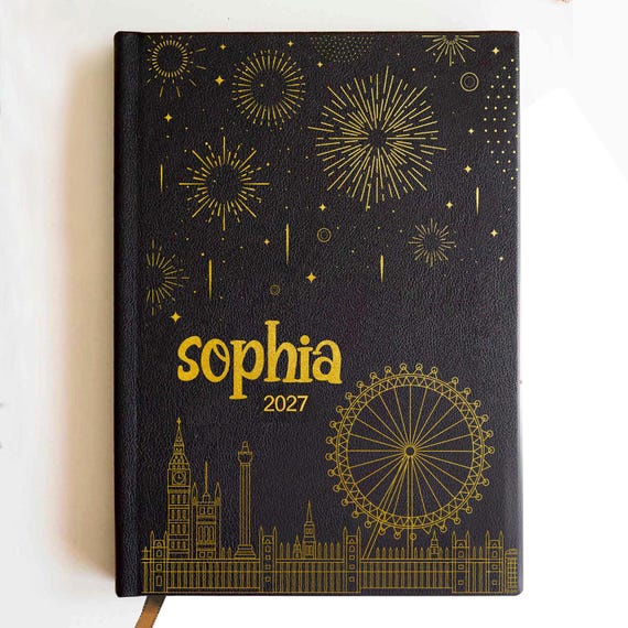Personalised 2027 Diary Daily Planner 2027 Diary Page a Day A5 Notebook Custom Christmas Birthday Academic Diary Gifts with Any Name & Year
