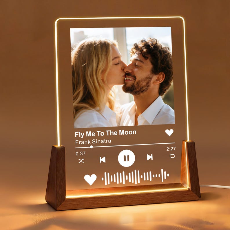 Personalised Spotify Plaque with Photo & LED - Custom Music Song Gift for Him/Her, Boyfriend/Girlfriend, Parents - Birthday, Christmas Gifts image 14