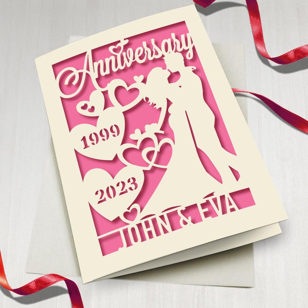 Personalised Happy Anniversary Card Custom Wedding Anniversary Card for ...