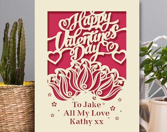 Laser Cut Valentine Card - Etsy UK
