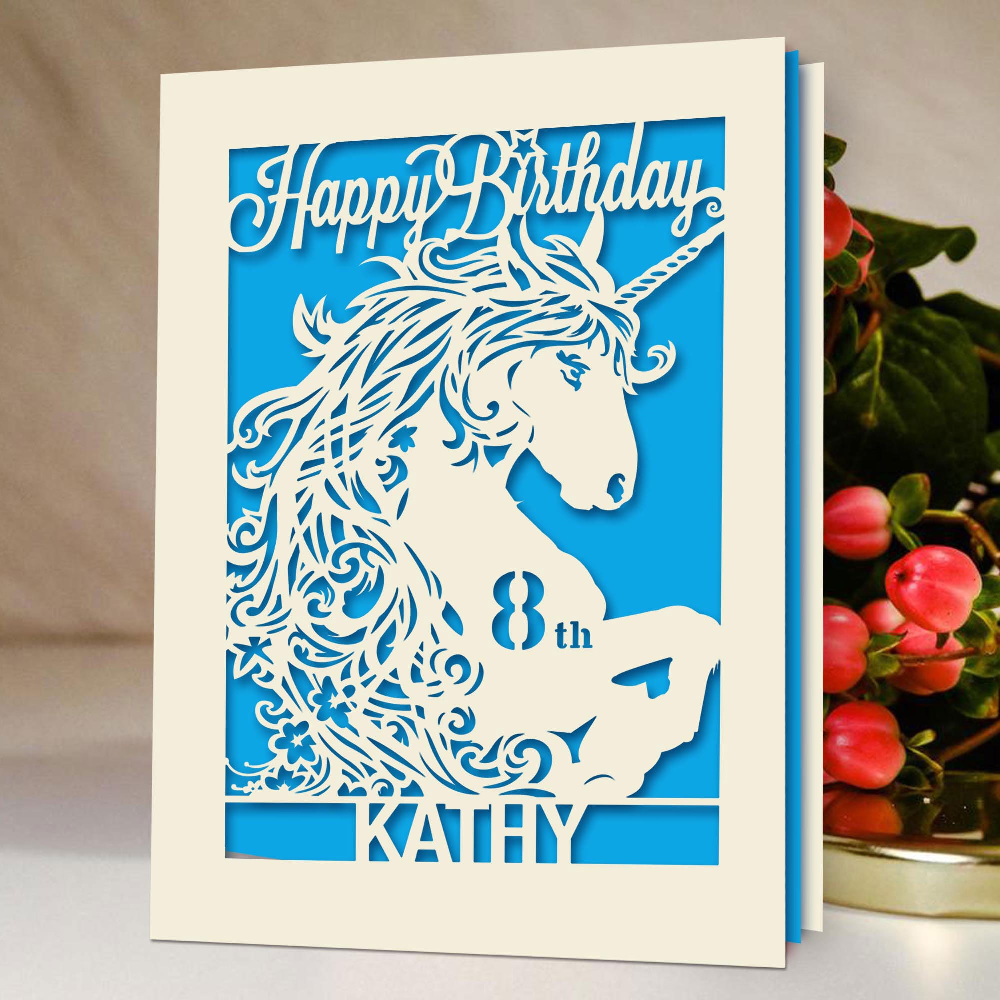 Personalised Birthday Name Card for Her Him Custom Birthday Etsy