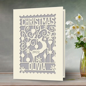 Christmas Greeting Card Gift For Family Friends Kids Customized Merry Christmas Cards Personalised Fancy Card - Special Christmas Gift