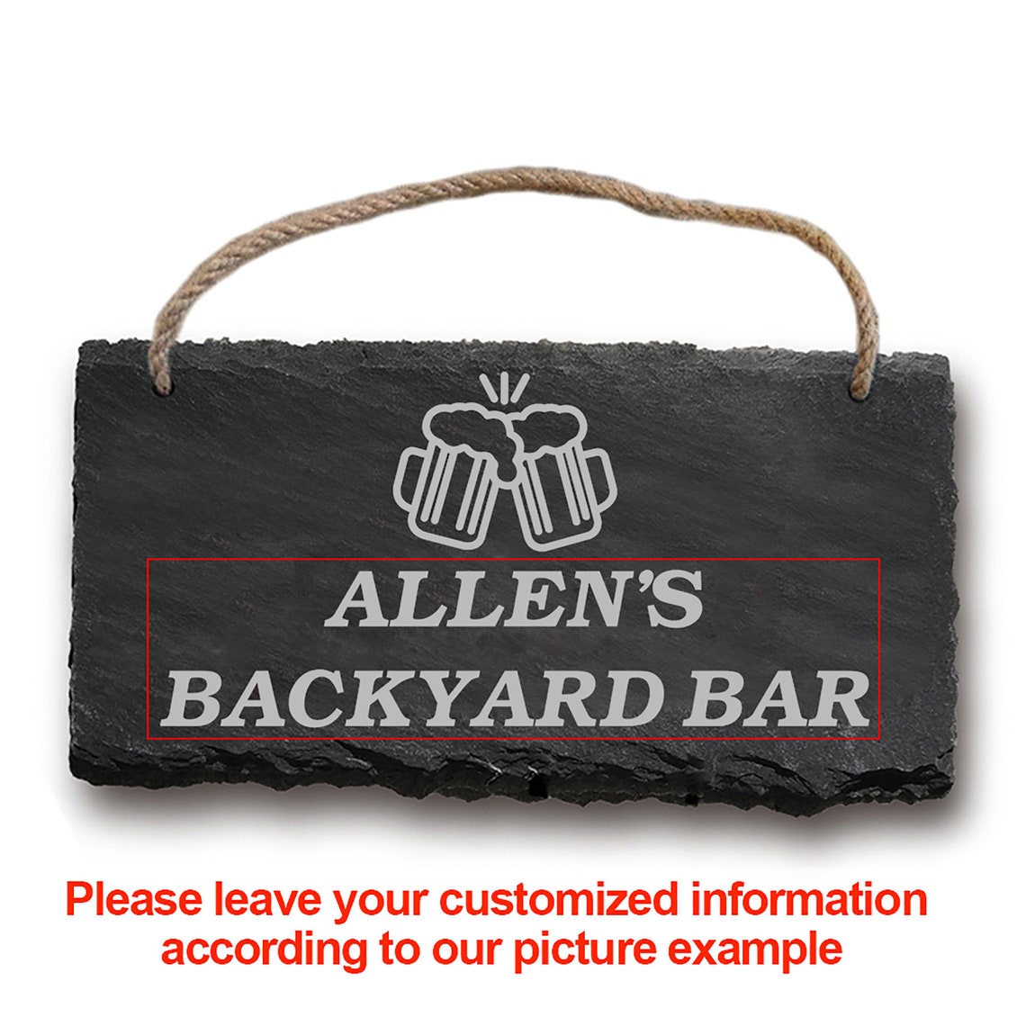 Personalised Backyard Bar Sign Garden Bar Sign Slate Sign Etsy België
