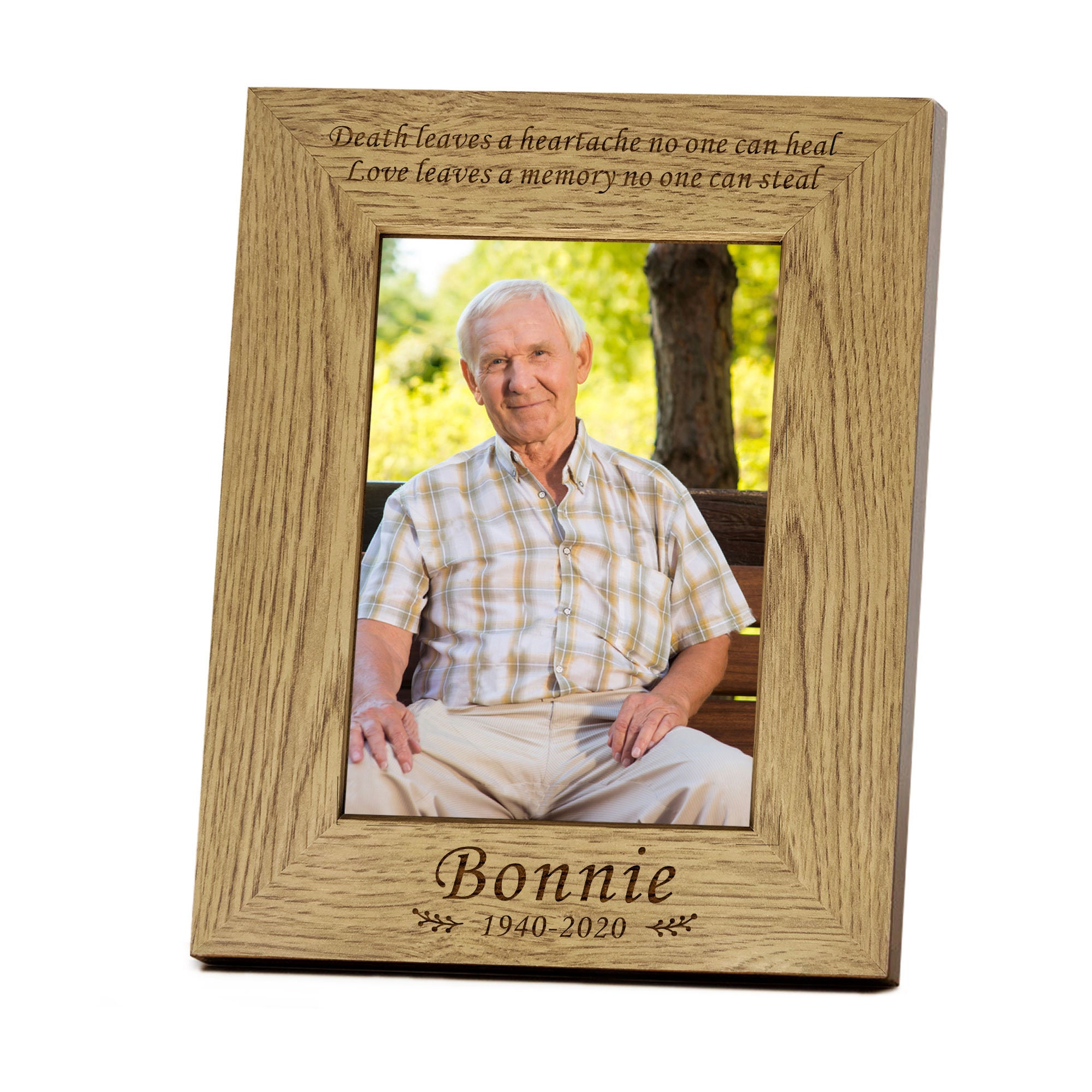 Personalised Engraved 5 X 7 Wood Photo Frame Etsy