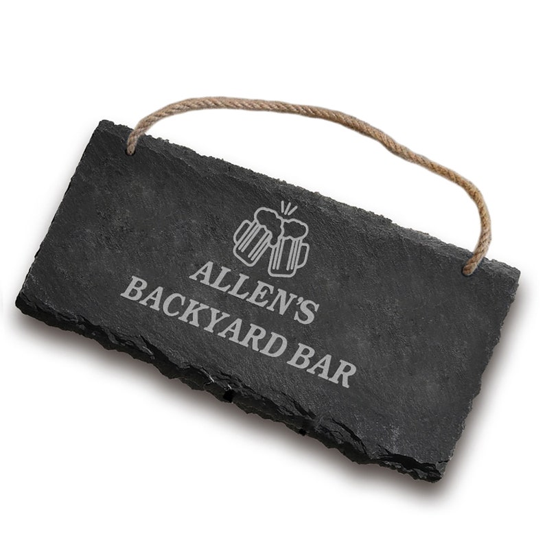 Personalised Backyard Bar Sign Garden Bar Sign Slate Sign Etsy UK