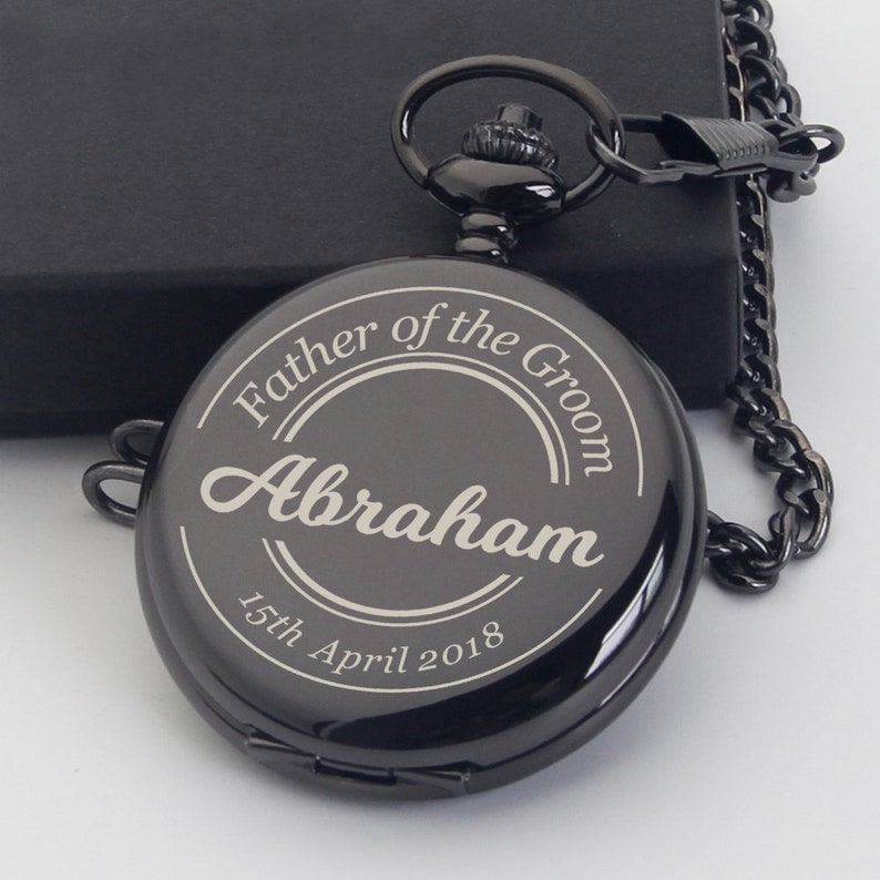 Personalised Engraved Pocket Watch Fathers Day Gift Wedding Etsy UK