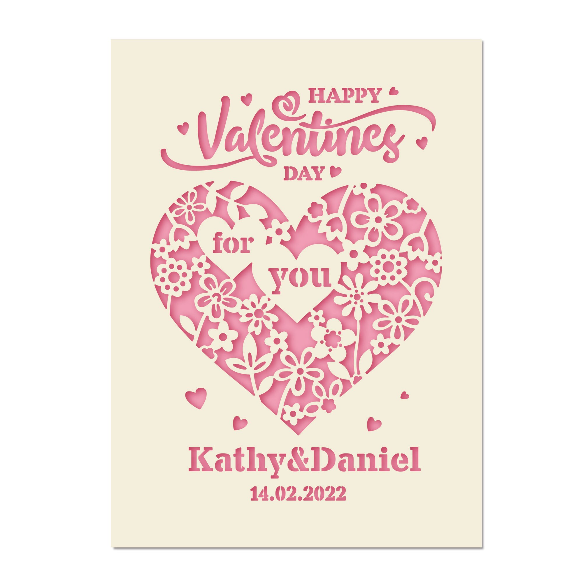Personalised Valentines Day Card for Girlfriend Personalised Gifts for ...
