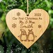 Personalised Christmas Tree Ornament First Christmas as Mr and Mrs Decoration Married Wood Tree Bauble For 1st Christmas Gifts Keepsake 
