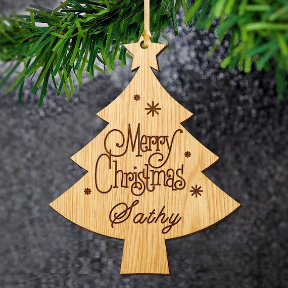 Adornos Navideños De Madera Personalizados Para árbol De Navidad