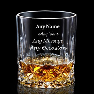 Personalised Engraved Whiskey Tumbler Glass 7oz Birthday/Anniversary/Wedding Gift for Men Best Man