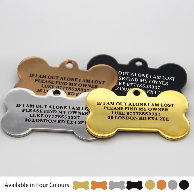 Premium Engraved Personalised Dog Tag Pet Tag Cat Tag Custom Etsy