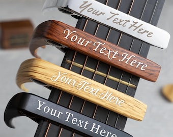 Personalized Guitar Capo: Engraved Metal Capo, Music Gift