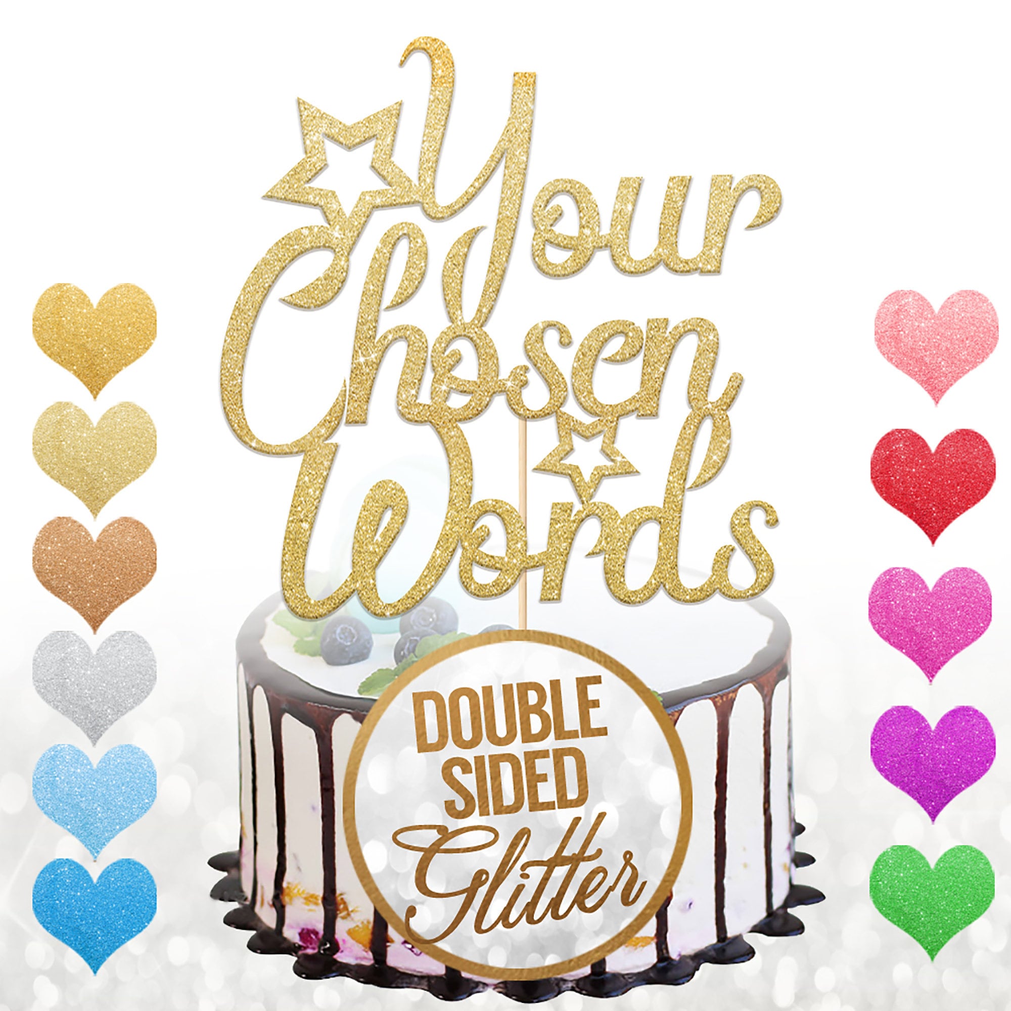 Personalised Cake Topper Any Word Customised Name Custom  Etsy UK