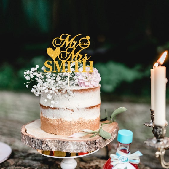 Personalised Wedding Cake Toppers Custom Wedding Gift for Etsy
