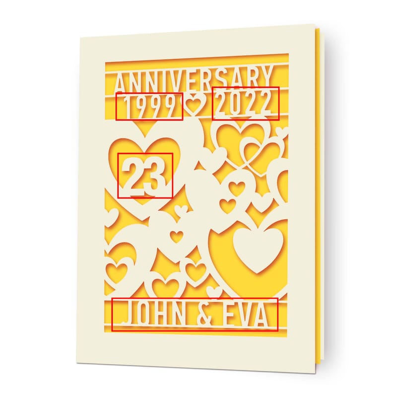 Personalised Anniversary Card Custom Wedding Anniversary Card for ...