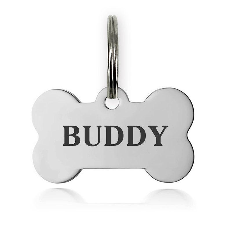 Premium Engraved Personalised Pet Dog Cat Puppy Name ID Tag Pet Tag Cat Tag Custom Puppy Name ID Bone Round Tag Collar image 10