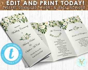 trifold program etsy