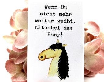 Horse magnet, fridge magnet, kitchen decoration, pony owner, horse motif magnet, office decoration, gift for rider, saying motivation