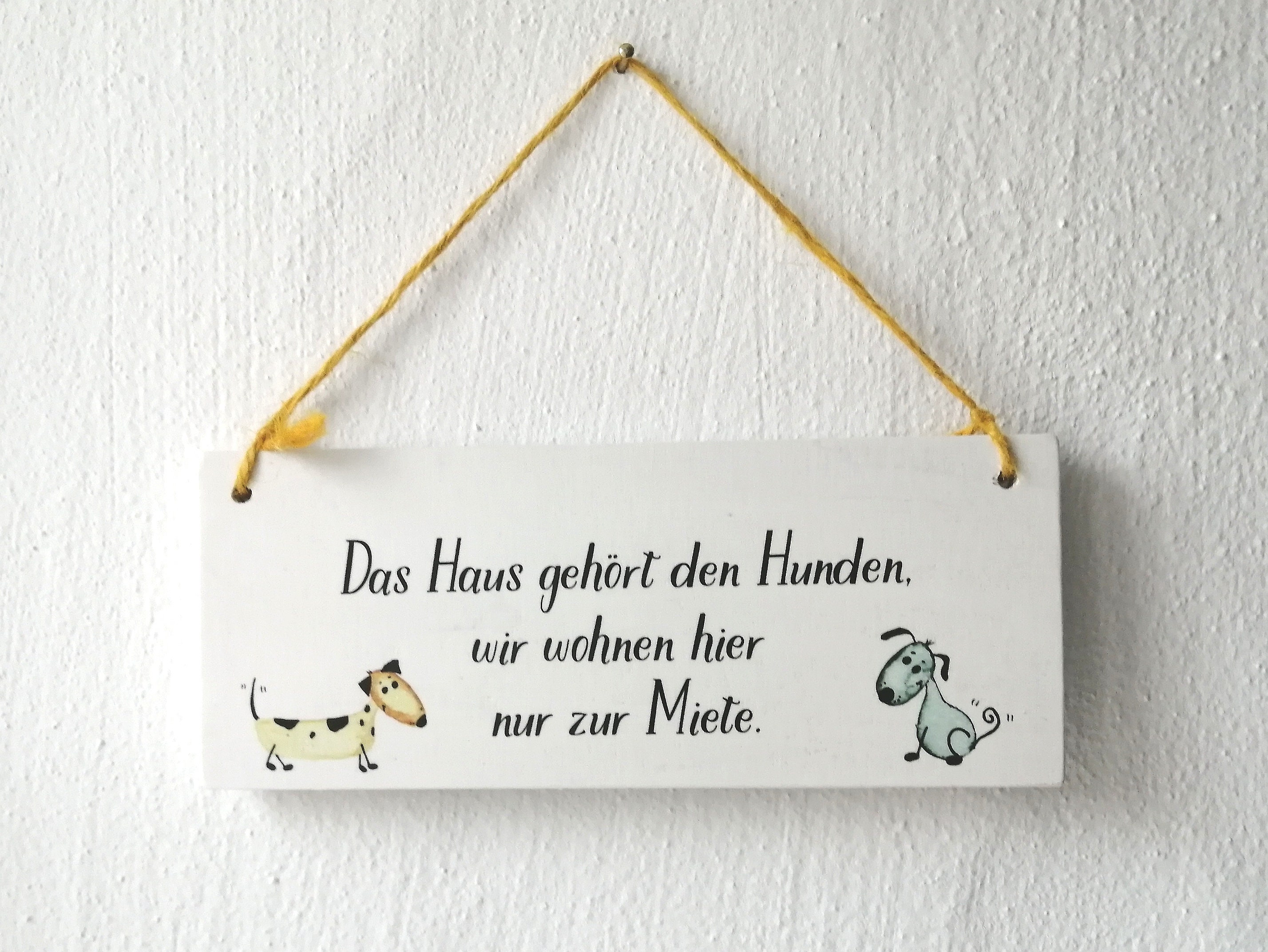 Türschild Hund Holzschild Hundespruch Geschenk für Etsy
