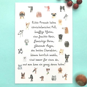 Postkarte Hund, Hunde-Postkarte, Grußkarte Hundeliebe, Hundesitter Geschenk, Postkarte für Hundebesitzer