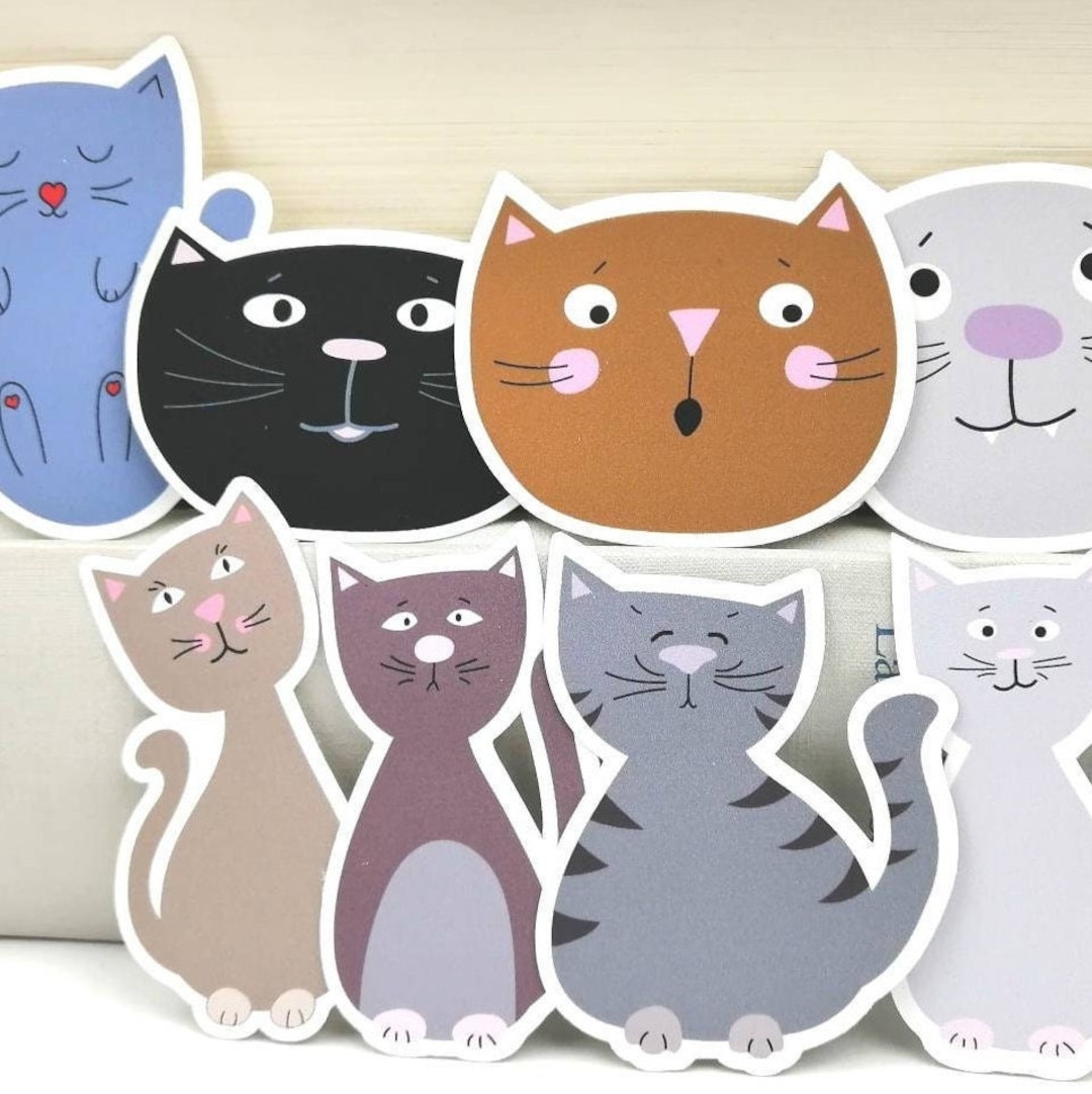 Cat Stickers, Cat Sticker Set, Vinyl Stickers, Planner Stickers ...