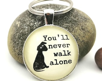 Dog-themed keychain, dog saying gift for dog owners, black dog, large dog, dog keychain key ring