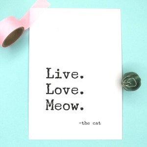 Grußkarte mit Katze, Postkarte Glückwünsche, Katzen-Postkarte, Glückwunschkarte Katze, Postkarte mit Katze, Danke-Karte, Karte für Freundin
