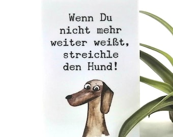 Dog magnet, fridge magnet, kitchen decor, dog lovers, dog motif magnet, office dog decor, gift with dog, motivational quote